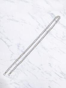 DIY金属链条腋下包手提包单肩包多功能链条包装饰旅行必备假日必备 - 銀色 - 查看 9