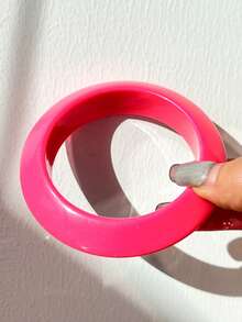 1pc Fashionable Bright Color Women Personalized Bracelet, Suitable For Daily Wear, Round And Square Shapes, Great Gift - Multicolor C - View 14