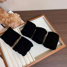 Trendyy Wide Scrunchies - High Elastic Durable Hair Ties, Premium Women's Hair Accessories - Wide Scrunchies, High Elastic Hair Ties, Durable Hair Bands, Premium Hair Scrunchies, Women Hair Accessories, Stylish Hair Ties, Soft Face Mask Friendly Scrunchies, Thick Hair Elastics, Cute Hair Bands, Elegant Hair Scrunchies - 粉色 - 查看 8