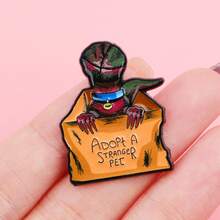 Animals Cats Quotes Enamel Pin Cute Dog Otter Brooch Alien Pins Lapel Pin Badge On Backpack Clothing Accessories Jewelry Friends Gifts - Black - View 7