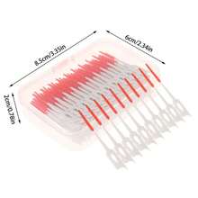 200 piezas/caja Cepillo interdental de silicona súper suave Cepillos de limpieza dental Limpiador de dientes Hilo dental Palillos de dientes Herramientas de cuidado oral