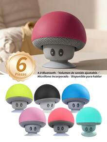 6 piezas Mini Altavoz Bluetooth Mushroom,Altavoz varillas Portátil con Cabeza de Hongo Tierno,Mini Altavoz Inteligente Portátil Creativo,Puede Usarse como Soporte para Teléfono Móvil, Pequeño y Delicado, Anticaídas, Ventosa de Excelente Sujeción, Altavoz Mini Cabeza de Hongo de Dibujos Animados. - 6 piezas - Ver 1