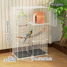Large Size Easy Install Bird Cage, Parrot Cage For Cockatiel, Macaw, Parakeet, Luxury Villa With Tray For Indoor Home Use - Assembled Version - View 1