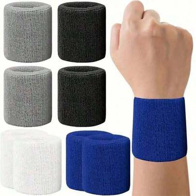 1 Pair Of Sweat-Absorbent, Breathable Sports Wristbands Exercise,, Basketball, Running