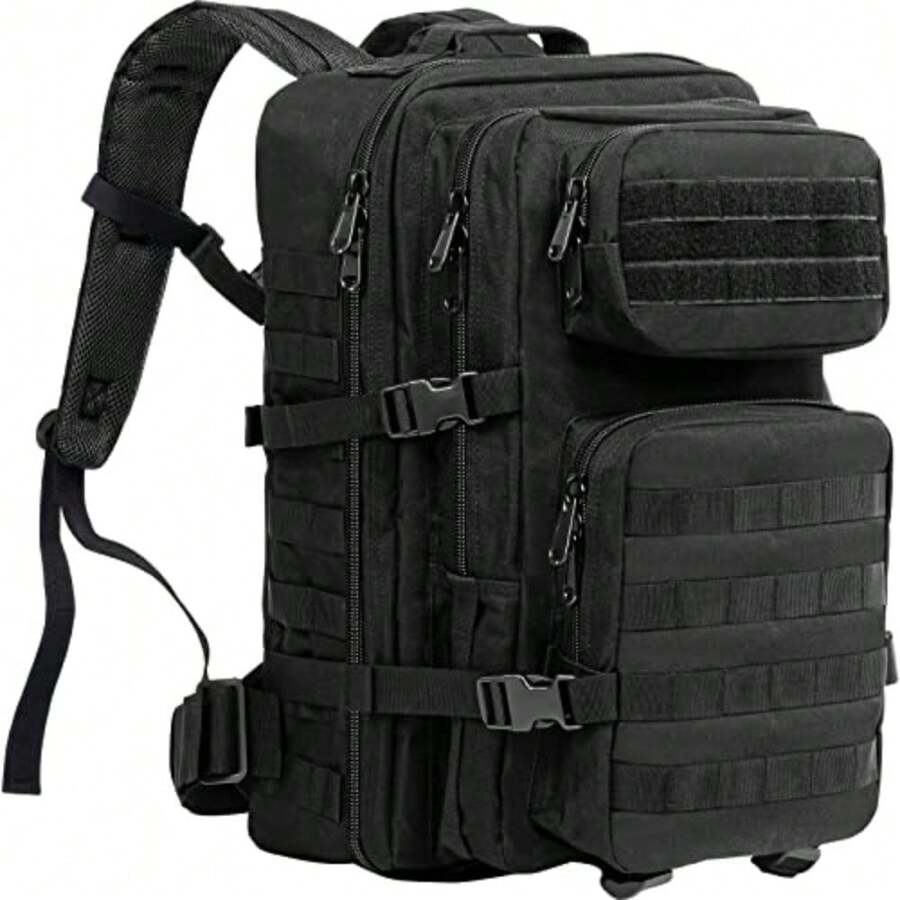Assault Backpack Bag 40L Large Capacity 3 Day Outdoor Assault Pack Rucksacks Carry Bag Backpack For Hiking Trekking Camping Travelling Climbing And Other Outdoor Activities - Black - View 1
