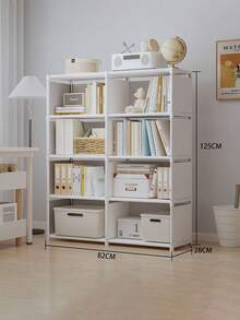 1件装简易防尘学生书架，出租房储物柜，学生宿舍落地式储物衣柜，简易双排多功能储物衣架，卧室落地式储物架 - 彩色 - 查看 13