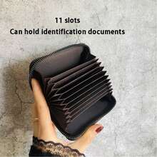 1pc New Cow Pattern Card Holder, Women's Delicate High-End Compact Large Capacity Multi-Card Slots Cute Card Case Wallet - Multicolor - View 7