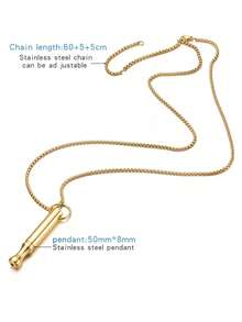 1pc Meditation Breathing Necklace, Mindfulness Anti-Anxiety Whistle Pendant, Yoga Meditation Whistle Necklace, Breathing Regulation Stress Relief Whistle Jewelry - Multicolor - View 7