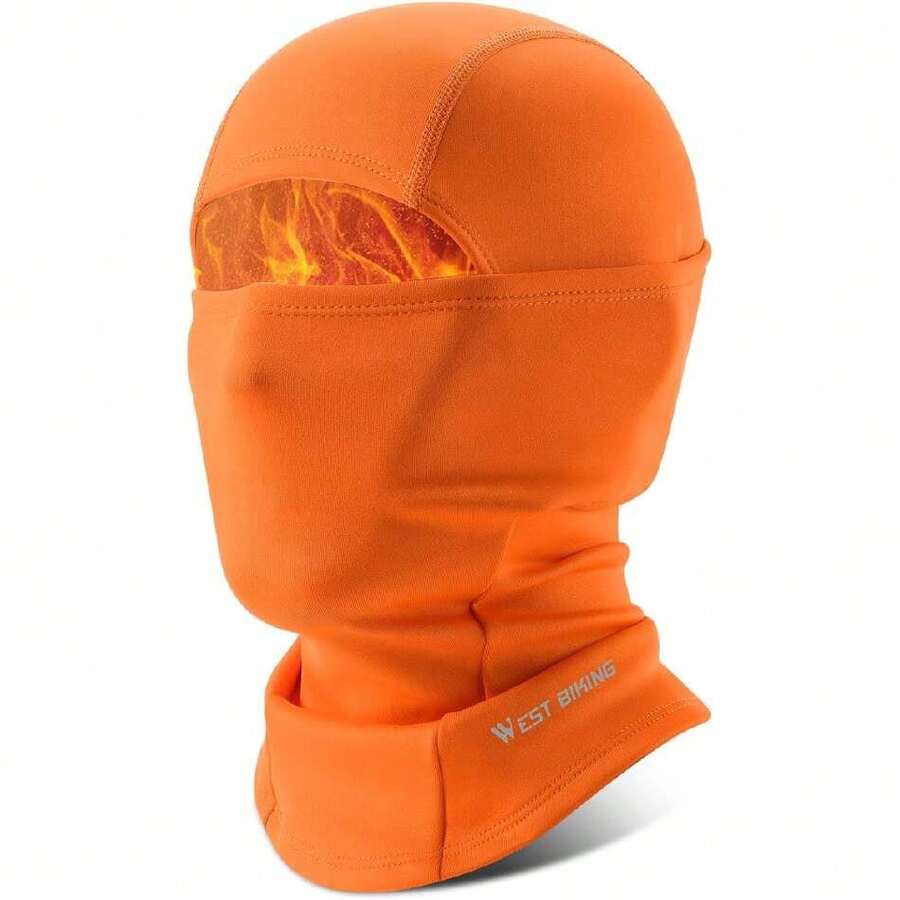 Balaclava Winter Ski Mask, Unisex Windproof And Thermal Mask, Cold Weather Thermal Sports Balaclava,40273172 - 橘色 - 查看 1