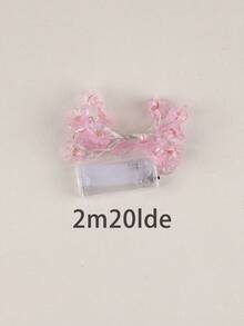 1 Set 10/20/30/50 LED Cherry Blossom String Lights (Batteries Not Included), Suitable For Bedroom, Party, Garden, Wedding, Valentine's Day Decor, Pink Fairy Lights, Battery Operated Indoor/Outdoor Decoration - Warm Light - View 9