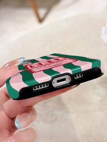极简条纹时尚手机壳 1 件装 极简卡通条纹沙丁鱼图案 光面保护硬壳手机壳 兼容 11/12/13/14/15/16 Pro Max 春季礼物派对 - 彩色 - 查看 5