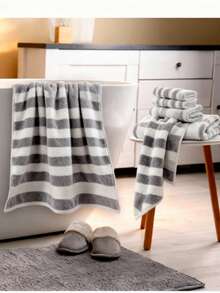 4pcs Large Bath Towel Set, 140x70cm/55.16x27.58in, Thickened Coral Fleece Towels, Ultra-Fine Microfiber, Absorbent, Quick-Dry, Soft & Comfortable, Suitable For Bathroom, Shower, Hotel, Gym, And Spa, Wash Cloths Christmas Decrotions Home Deocr Bathroom Deccor  Bathroom Essentials  Room Deciration Home Décor - 混合顏色 - 查看 2