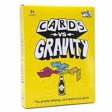 1pc English Gravity-Defying Card Game "Cards Vs Gravity" Green Box, Puzzle Game For Family Gathering, Tabletop Game, Gift, Holiday Present - Multicolor - View 10
