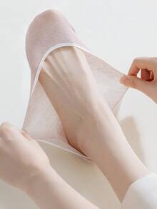 1/5/8/10双装女士薄款隐形袜，多种颜色可选，适合春夏搭配低帮鞋 - 彩色 - 查看 8