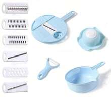 12-In-1 Multi-Functional Vegetable Chopper, Suitable For Carrots, Potatoes, Radishes - Manual Slicing, Shredding, Grating - Essential Kitchen Tool - Multicolor - View 6