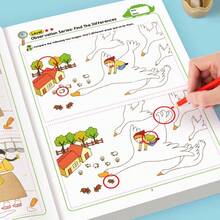 1pc Children's Visual Discovery Challenge Focus Training Find The Difference Puzzle Book - Multicolor - View 4