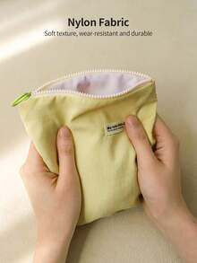 Mini Cosmetic Organizer Bag, Lightweight Nylon Zipper Pouch, Portable Minimalist Makeup, Coin, Sanitary Pad, Toiletry Storage Bag, Practical Travel Accessory Gift For Mom, Girls