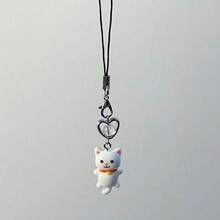 New Cute Cat Keychain, Retro Y2K Cartoon Animal Minimalist Phone Charm, Lucky Cat Pendant, Phone Lanyard Accessory - Multicolor - View 19