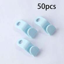 50pcs Multi-Layer Hanging Clothes Rack Hooks, Space Saving Wardrobe Hanger Connectors, Suitable For Various Types Of Hangers, Used For Wardrobe Organization, Stackable - Multicolor - View 8