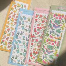 Hình dán nhũ lấp lánh hình hoa hồng và hươu - Nhiều màu, chất liệu PET, tự dính, thích hợp cho các dự án thủ công và trang trí DIY. - Hoa hồng sáng bóng - Xem 1