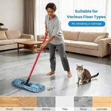 Ndoge 1 Pack Dust Mop Replacement Head For O-Cedar Dual-Action Dust Mop Pads Refills Microfiber Mop Head Replacements Hardwood Floors Cleaning Washable Replace Pads For Ocedar Dual-Action Mop - ColorA - 查看 7