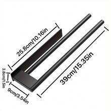 1pc Stainless Steel Towel Bar, Wall-Mounted Towel Rack, No Drilling Design, Black Or Silver Available, Easy Installation, Ideal For Kitchen, Rust-Proof, Hang Wet Towels, Perfect Christmas Gift, Ideal For Gifts And Giveaways, Kitchen Accessories - Multicolor - View 11