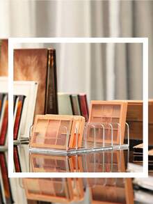 1个透明亚克力7格眼影盘化妆品收纳展示架，适用于梳妆台 - 無色 - 查看 7