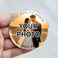 Magneti da frigorifero in metallo con foto - Magneti personalizzati rotondi con temi di Ramadan, Ringraziamento, Pasqua, San Valentino - Regali durevoli in metallo, adatti per decorazione e esposizione domestica, magneti da frigorifero - Multicolore - Visualizzare 5