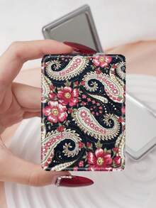 1 chiếc gương trang điểm nhỏ gọn kiểu Bohemian họa tiết hoa, có thể gập lại, nhẹ, mỏng, tiện dụng, chất liệu da PU bền, phù hợp cho nhiều dịp như du lịch, tiệc tùng, công sở, trường học, phù hợp cho mọi lứa tuổi. - Nhiều màu - Xem 15