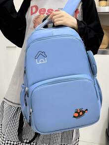 Unisex Nylon Zipper Backpack, Large Capacity Multi-Function Backpack, Suitable For Various Occasions And Daily Use - 9026 - View 2