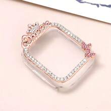 1pc Crown Rhinestone Protective Case, Anti-Drop Fashionable Casual Protective Cover, Compatible With Apple Watch 40/41/44/45mm, Compatible With Apple Watch Ultra/SE/11/10/9/8/7/6/5/4/3/2/1 Series, Smart Watch Accessory