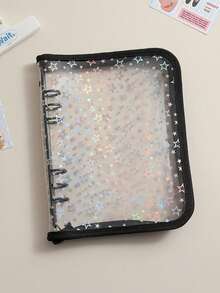 A5 Sticker Storage & Organization Album, Reusable Zipper Photo Album With Transparent Laser Star Cover, Pocket Pages, Suitable For Diaries, Student & Office Supplies, Great For Storing Stickers And Small Accessories - Multicolor - View 11