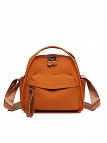 1pc Women's Nylon Square Shoulder Crossbody Bag, With Adjustable Strap, Scratch-Resistant And Durable, Can Hold Passport, Cash, ID, Credit Cards, Lightweight And Portable, Suitable For Commuting, Shopping, Work, Dating, Daily Travel And Other Occasions, Fashionable And Versatile. - Multicolor - View 8