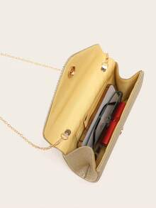 水钻首饰闪亮水滴项链耳环手链套装，可搭配手拿包，适合派对、晚宴等场合，金色亮片水钻翻盖优雅信封手拿包，浪漫婚礼、春夏链条单肩包、新娘包、正式舞会手拿包、优雅晚礼服包，完美搭配节日派对礼服和晚礼服。