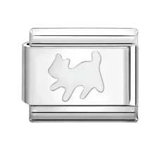 Pulseira modular de encaixe com pingentes de animais, letras, corações, flores e luas. Estilo urbano casual, essencial para o Natal e o Halloween. Tons outonais, design local, prática e elegante, com um toque natalino. Feita em aço inoxidável. Ideal para decoração de Natal, estilo outonal para o escritório, inspiração para looks de festa e presente de Natal. - M285260 - Ver 22