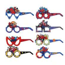 8pcs/Set Spider-Man Themed Birthday Party Photo Props Paper Glasses, Superhero Themed Birthday Decorations, Birthday & Holiday Gifts - Multicolor - View 6