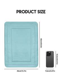 1 tấm thảm tắm bằng mút hoạt tính màu trơn cổ điển, bề mặt thấm hút cao, nhanh khô, đế chắc chắn chống trơn trượt, thích hợp cho sàn phòng tắm và nhà bếp, thiết thực và mềm mại, cũng có thể sử dụng cho phòng ngủ, ký túc xá, phòng giặt. Thiết kế nhẹ và linh hoạt, dễ dàng vệ sinh và bảo quản. - Màu xanh nhạt - Xem 4