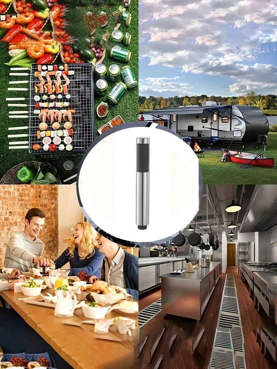 1pc High Pressure Handheld Shower Head, Strong Water Flow, Luxury Bathroom Spray, Single Function, Chrome Plated
