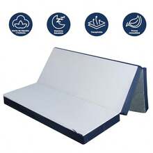 DR JOOHN Colchon Plegable Matrimonial 190x135x10 cm Diseño Portatil Confortable y practico Ideal para Cualquier Espacio Funda de Algodon-Poliester con Cierre extraible - Matrimonial135CM - Ver 4