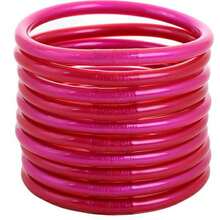 10pcs/Set Fashion Jelly Bangle Multi-Layer Stacking Buddha Bangle Waterproof Bracelet For Women - 10-piece Set - View 8