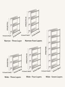 1个门后置物架，多层置物架，多功能移动推车，适用于厨房、浴室、客厅等多种场景，大容量置物架 - 彩色 - 查看 3