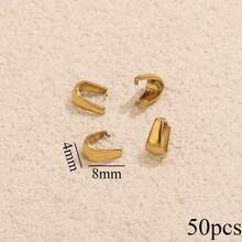 50/20个不锈钢饰品夹，包括种子形夹、皮绳夹、U形夹、偏置吊坠夹、项链吊坠夹，DIY珠宝配件