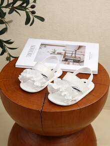 Infant Girls' Ruffled Sandals, Non-Slip Toddler Shoes, Princess Shoes, Infant Shoes