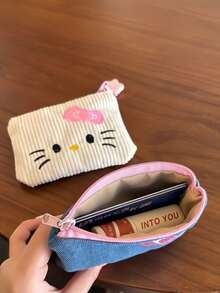 SANRIO 1个卡通可爱迷你钱包，多功能零钱包兼卡包，方便携带，适合在家、旅行、购物或野餐时存放硬币、银行卡和其他小物件。是生日派对、母亲节、情人节和节假日送给朋友的理想礼物。 - 彩色 - 查看 3