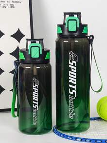 1pc 950ml/30oz Or 700ml/24oz Gradient Color Sports Straw Water Bottle, Large Capacity With Measurement Scale, Woven Handle For Easy Carrying, Bounce Back Straw, Portable & Durable, Suitable For Outdoor Sports, Fitness, Running, Camping, Also A Great Gift - Multicolor - View 11