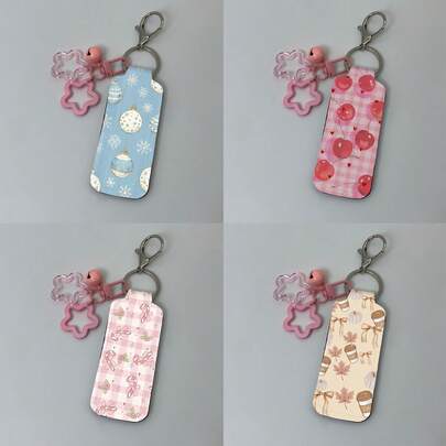 口红钥匙扣收纳包，多功能口红钥匙扣盒，夹式口红收纳包，女士包包配件，实用礼物，夹式口红盒，弹力口红钥匙扣收纳包