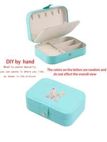 1pc Portable Zipper Jewelry Box, Travel Jewelry Storage Case For Rings, Pendants, Earrings, Necklaces, Bracelets, Gift Box For Women - Multicolor - View 40