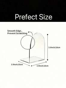 1/2 件亚克力书架，可调节透明书架，艺术展示架，桌面亚克力书架，透明书架，适用于办公室、家庭、零售店、卧室、返校季、漫画、CD、杂志、明信片、艺术品、情人节、圣诞节、万圣节礼物、透明装饰，是返校季的完美之选。 - 無色 - 查看 3