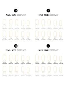 10Pcs False Nails Matte And Glossy Nude Pink Ombre With Rhinestone Design For Wedding Party - Multicolor - View 11