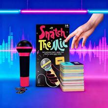 桌面麦克风抢夺游戏，250首歌词变声器，家庭卡拉OK派对游戏，2-10人趣味桌游，家庭派对破冰神器，为派对增添更多乐趣，圣诞礼物 - 彩色 - 查看 3